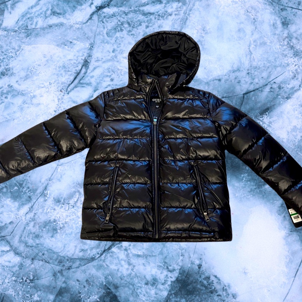 GUESS Unisex Black Bubble Coat